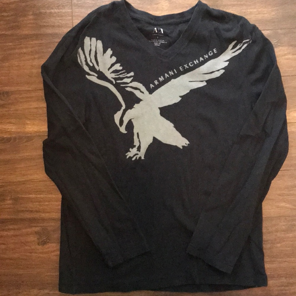 Black men’s Armani Exchange long sleeve shirt